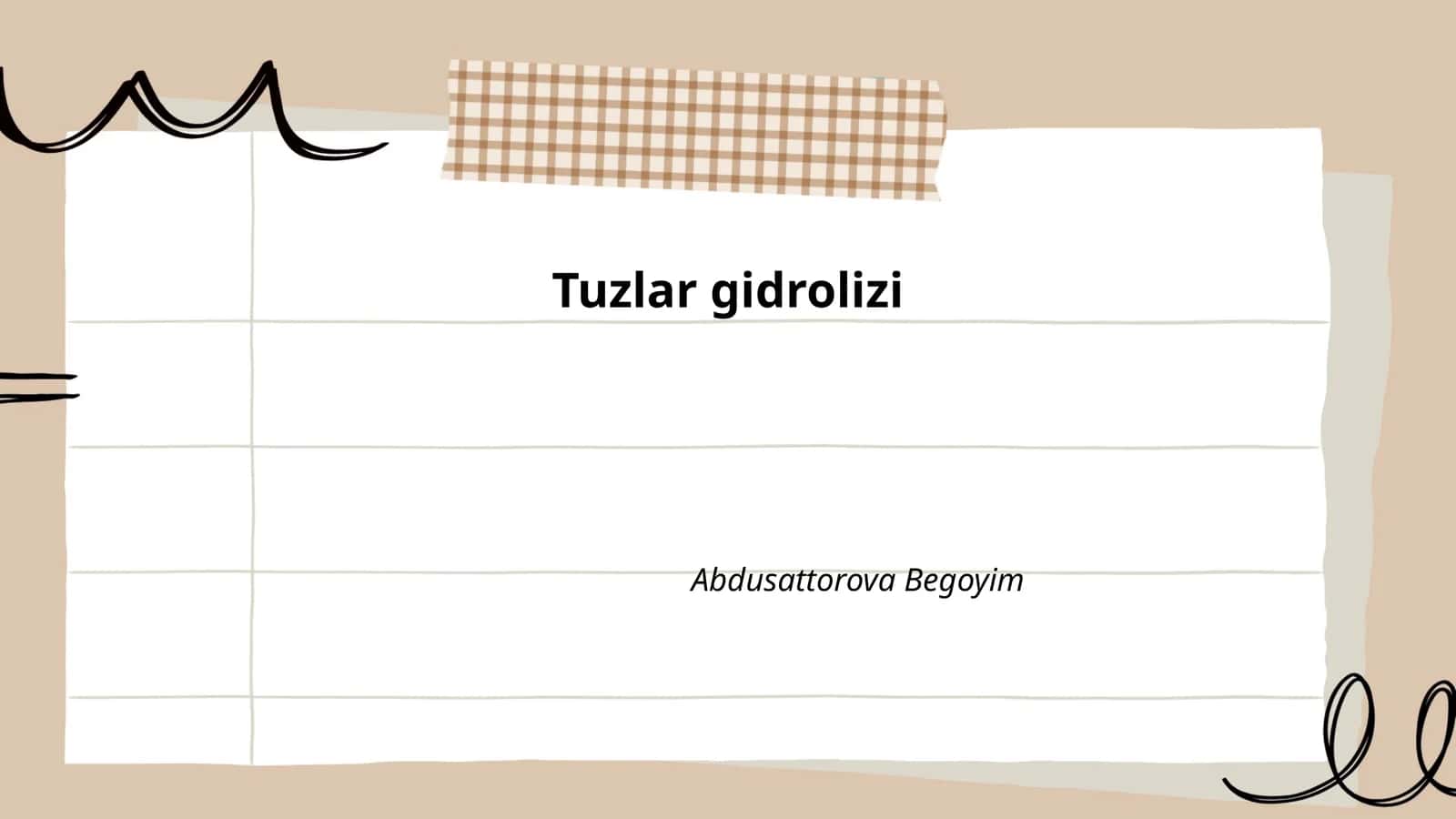 Tuzlar gidrolizi