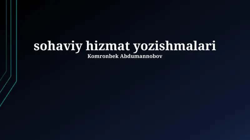 Maxfiy xizmat yozishmalari