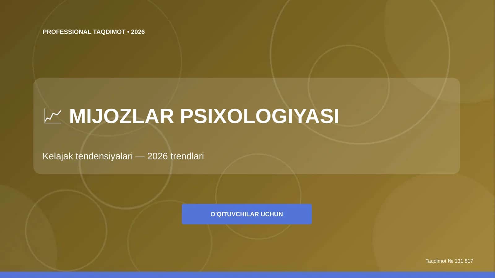 MIJOZLAR PSIXOLOGIYASI Kelajak tendensiyalari 2026 trendlari