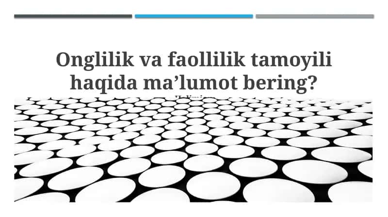 Ko'rinuvchanlik va Faollik: Ta'riflar va Tamoyillar