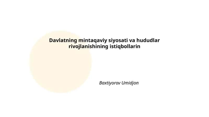 Hududiy tengsizlikni aniqlash va kamaytirish strategiyalari