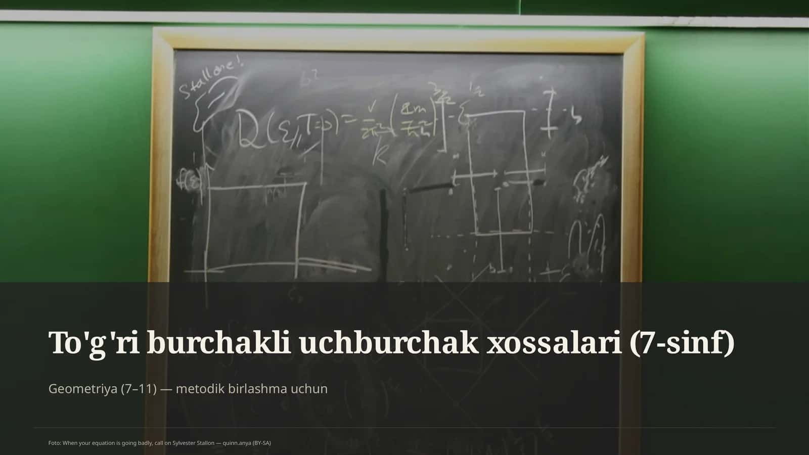 Geometriya (7–11) — metodik birlashma uchun