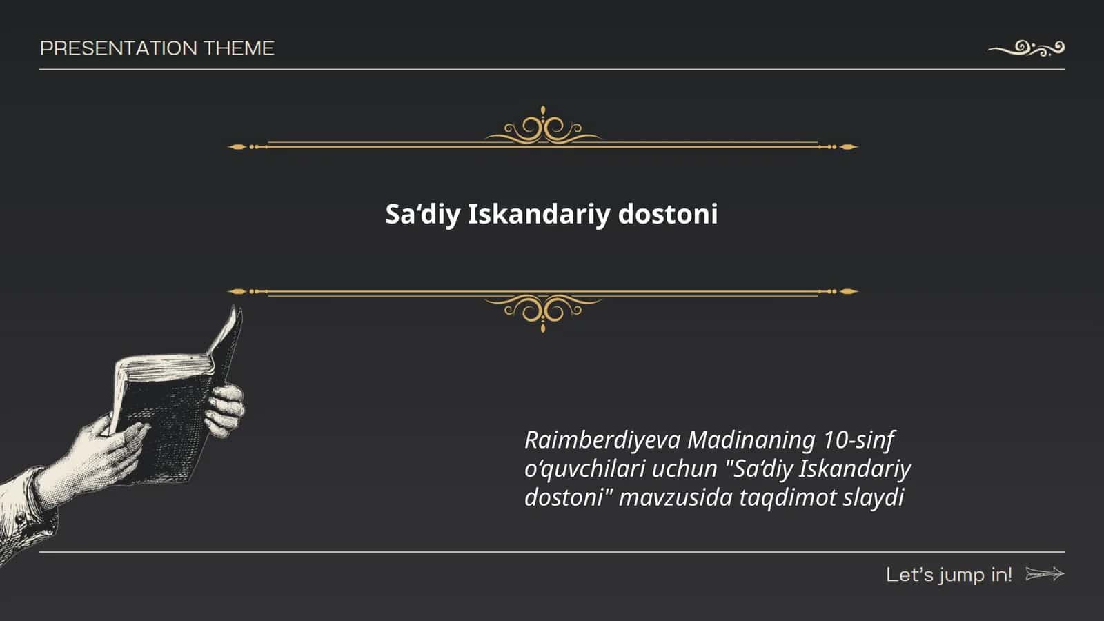 Саъдий Искандарий дostoni