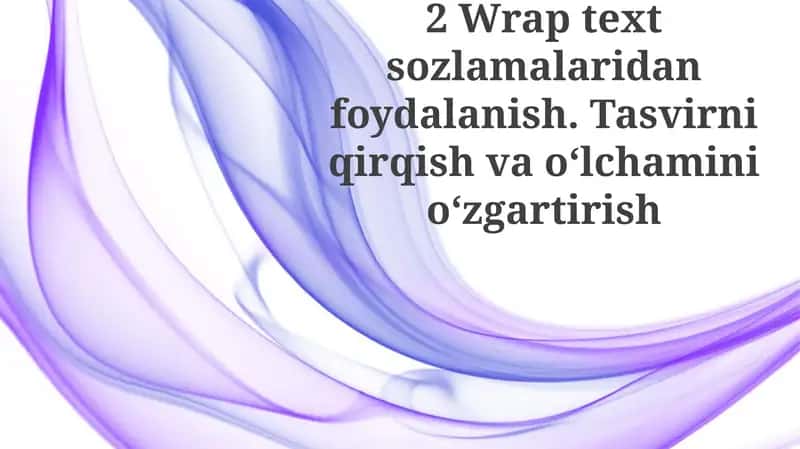 Matn o'rash sozlamalari