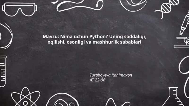 Nima uchun Python?