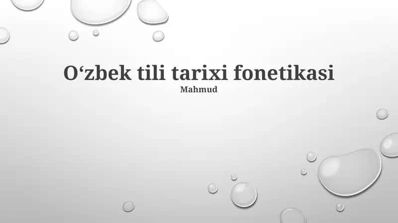 Oʻzbek tili tarixi fonetikasi