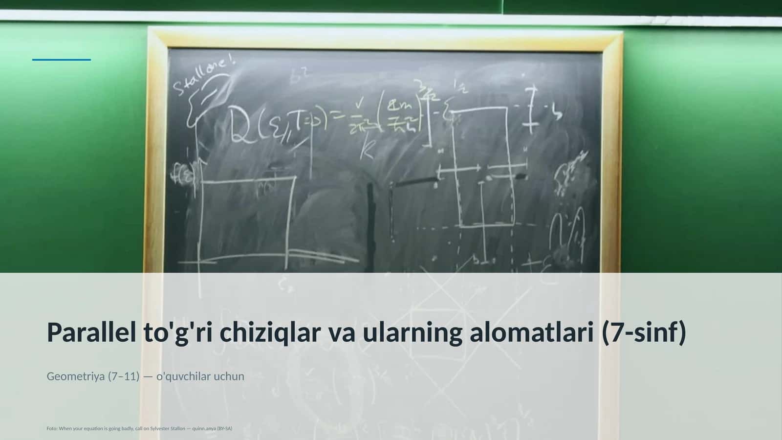 Parallel to'g'ri chiziqlar va ularning alomatlari (7-sinf)