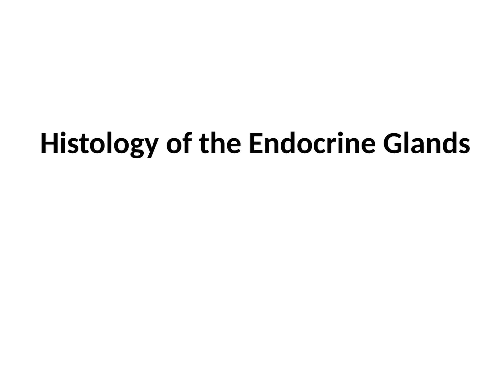 Endocrine glands histology