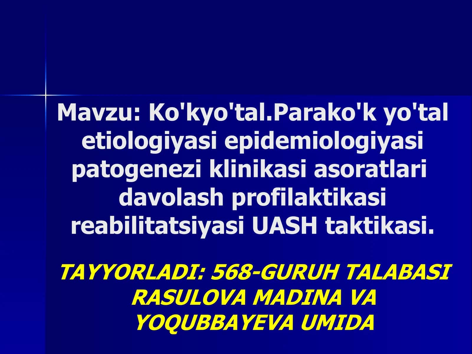 Ko'kyo'tal Parako'k yo'tal epidemiologiyasi