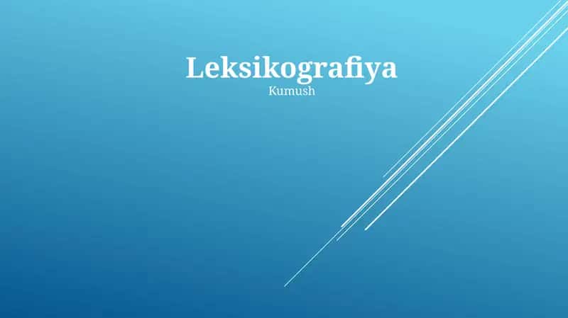 Leksikografiya