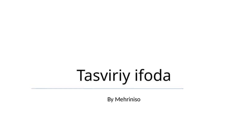 Tasviriy ifoda