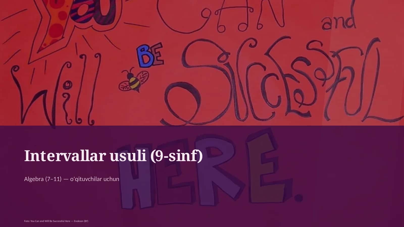 Intervallar usuli (9-sinf)