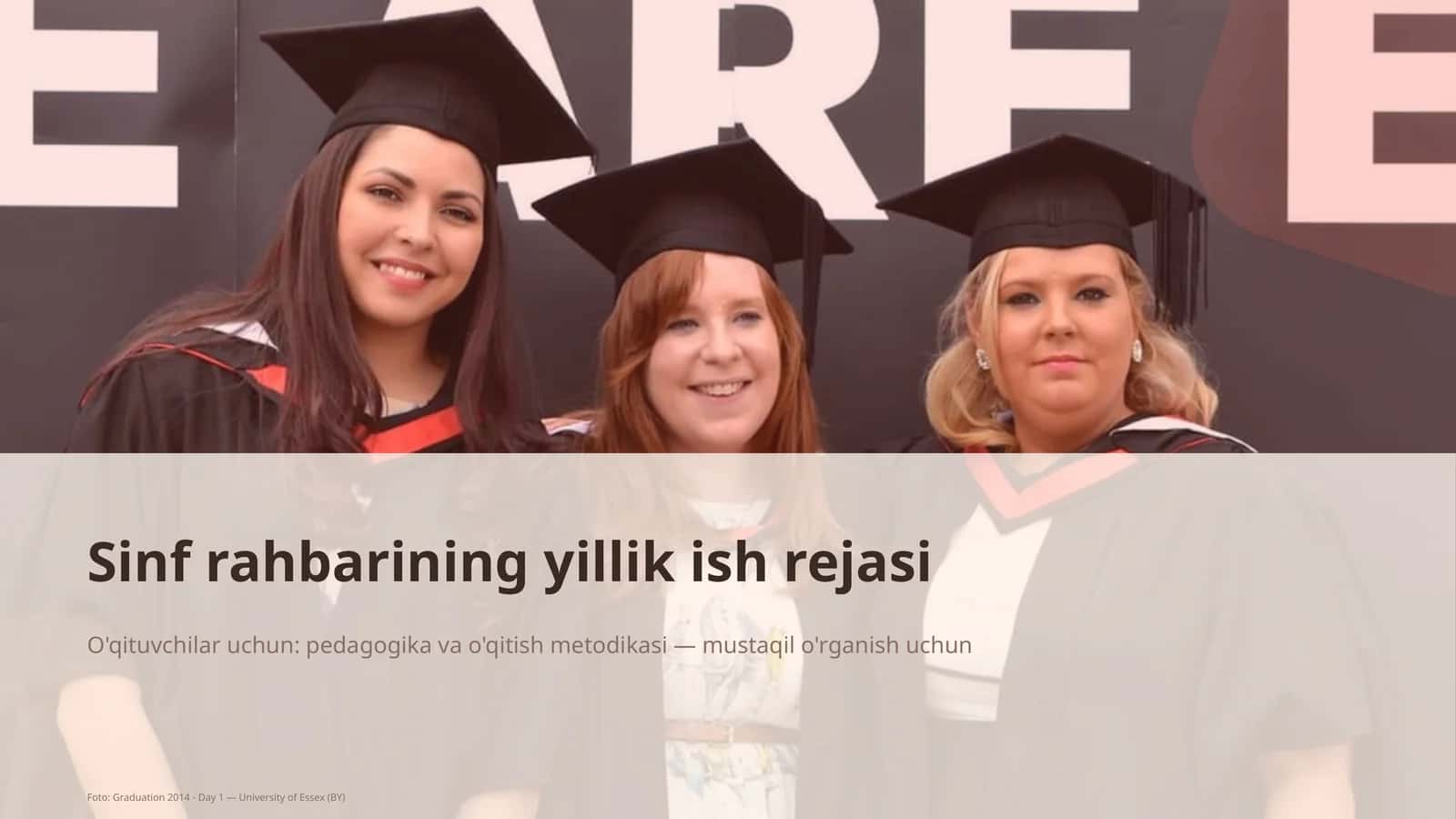 Sinf rahbarining yillik ish rejasi