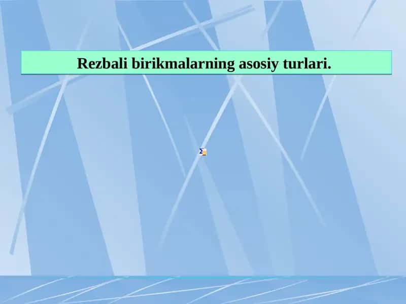 Resbali birikmalarning asosiy turlari