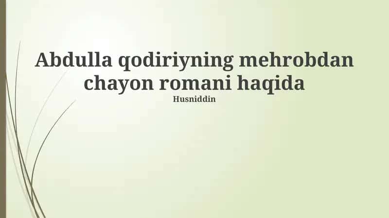 Mehrobdan chayon