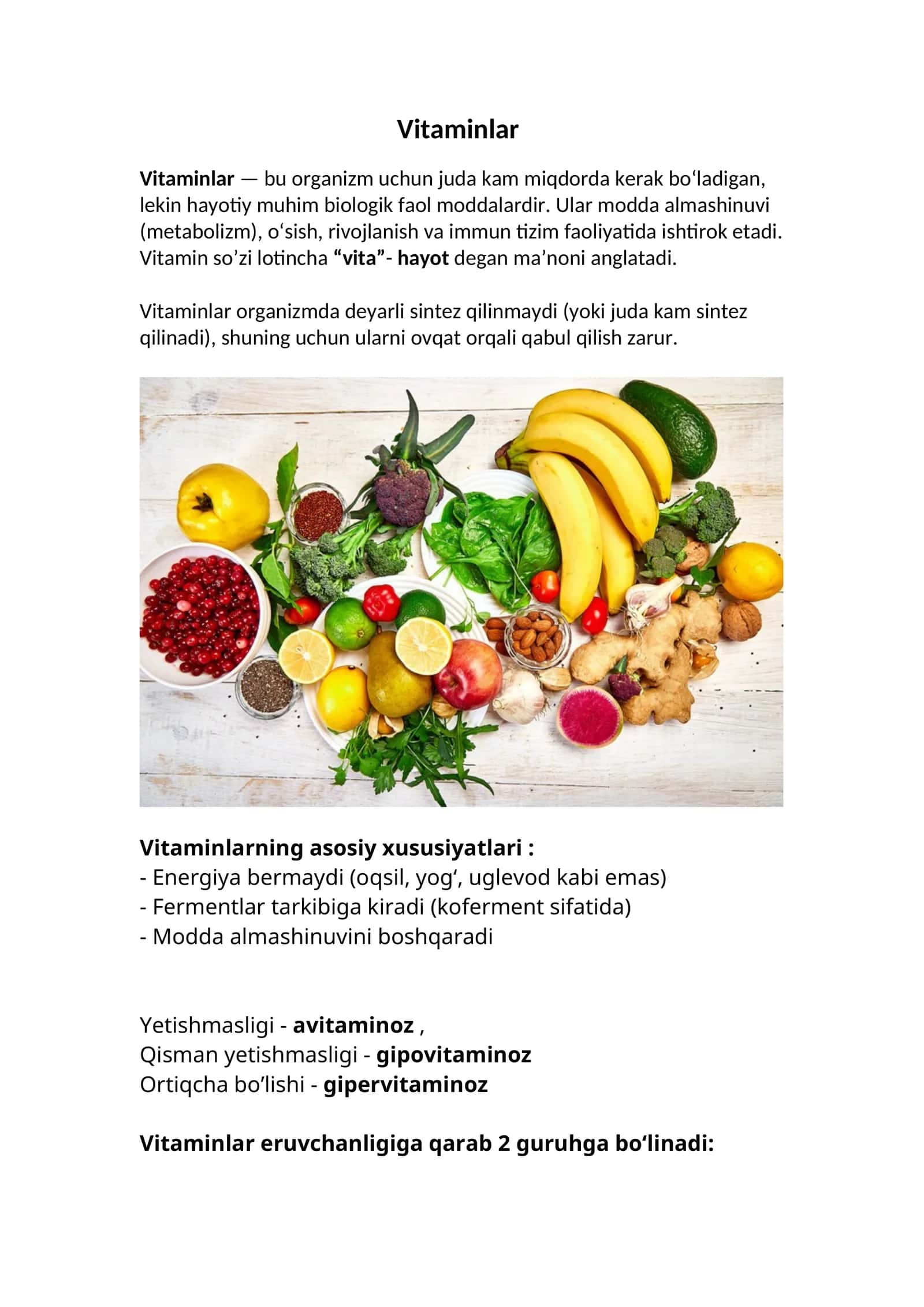 Vitaminlar