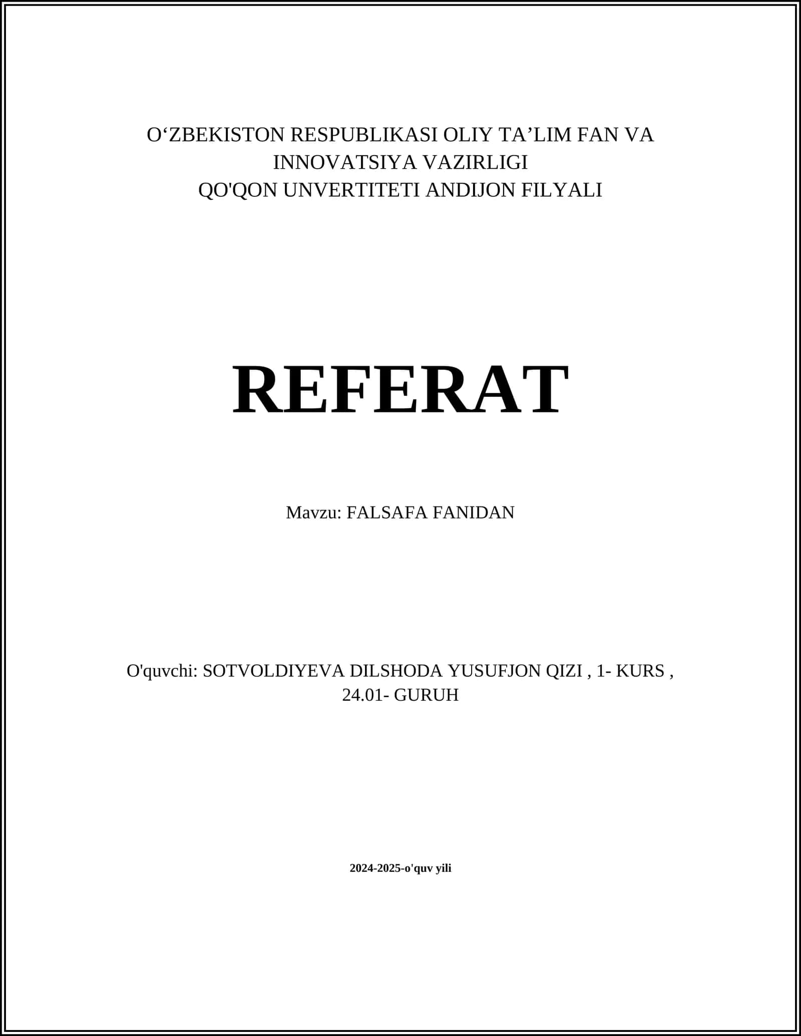 FALSAFA FANIDAN
