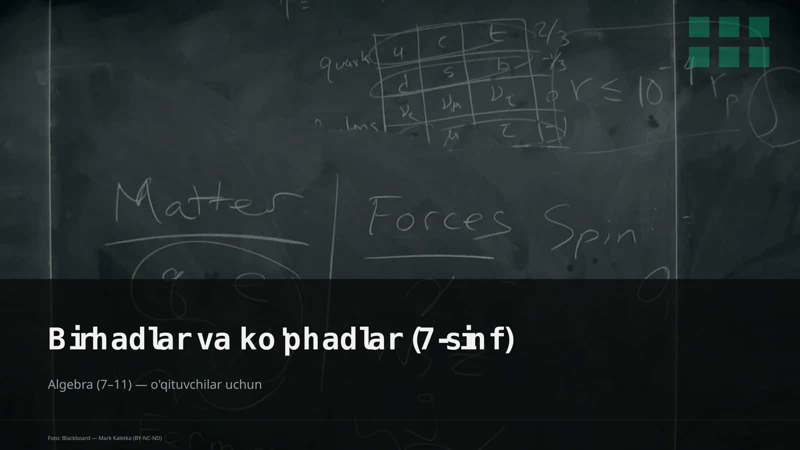 Birhadlar va ko'phadlar (7-sinf)