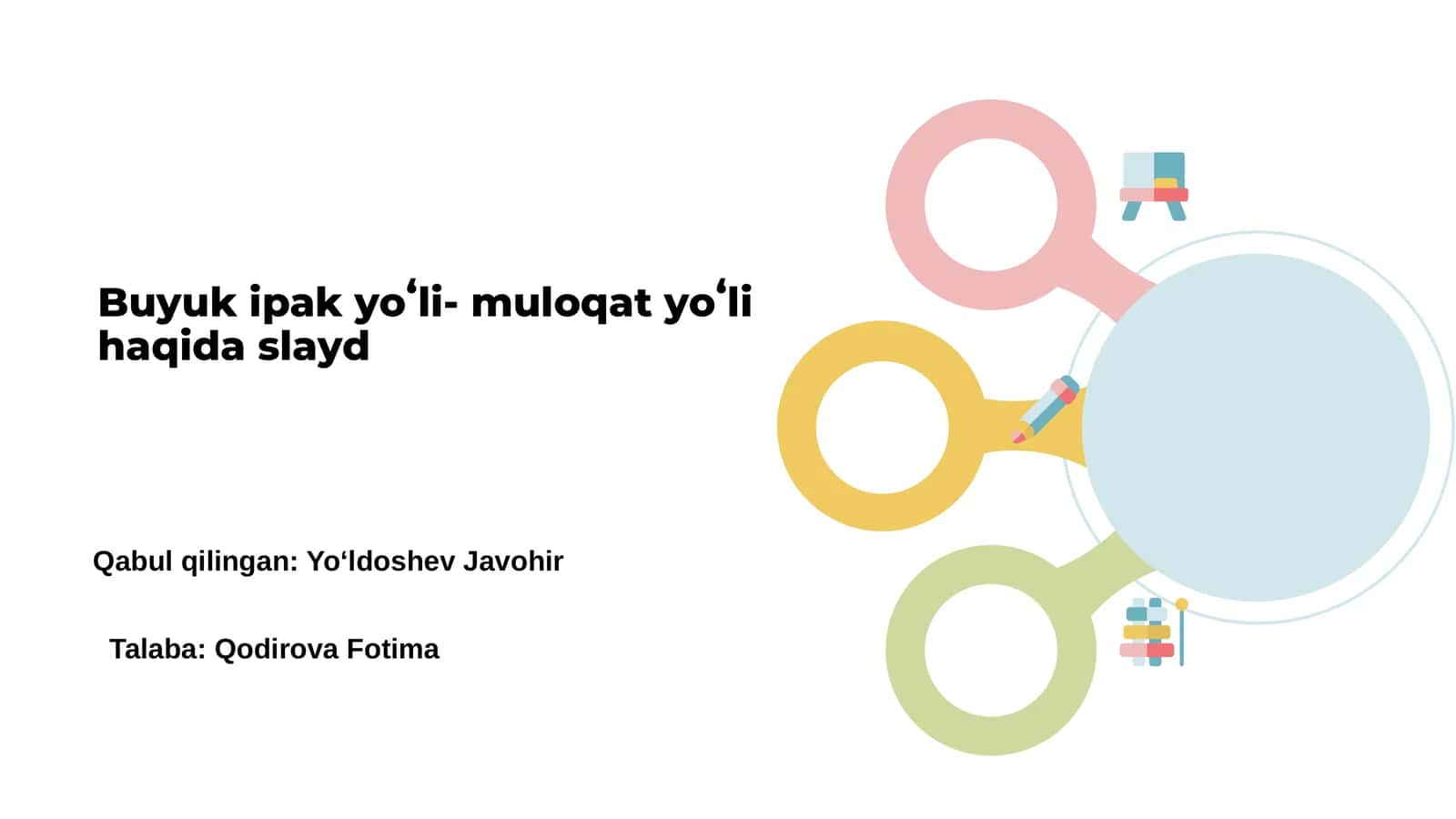 Buyuk ipak yoʻli- muloqat yoʻli haqida slayd