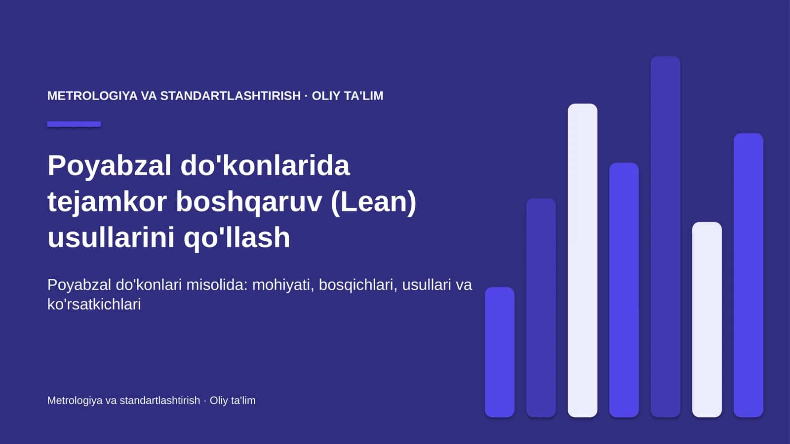 Poyabzal do'konlarida tejamkor boshqaruv (Lean) usullarini qo'llash