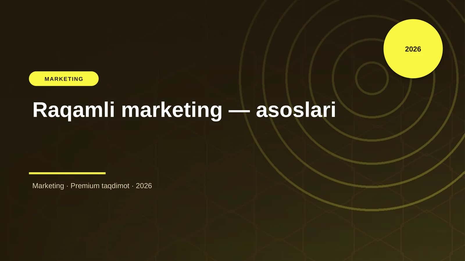 Raqamli marketing — asoslari
