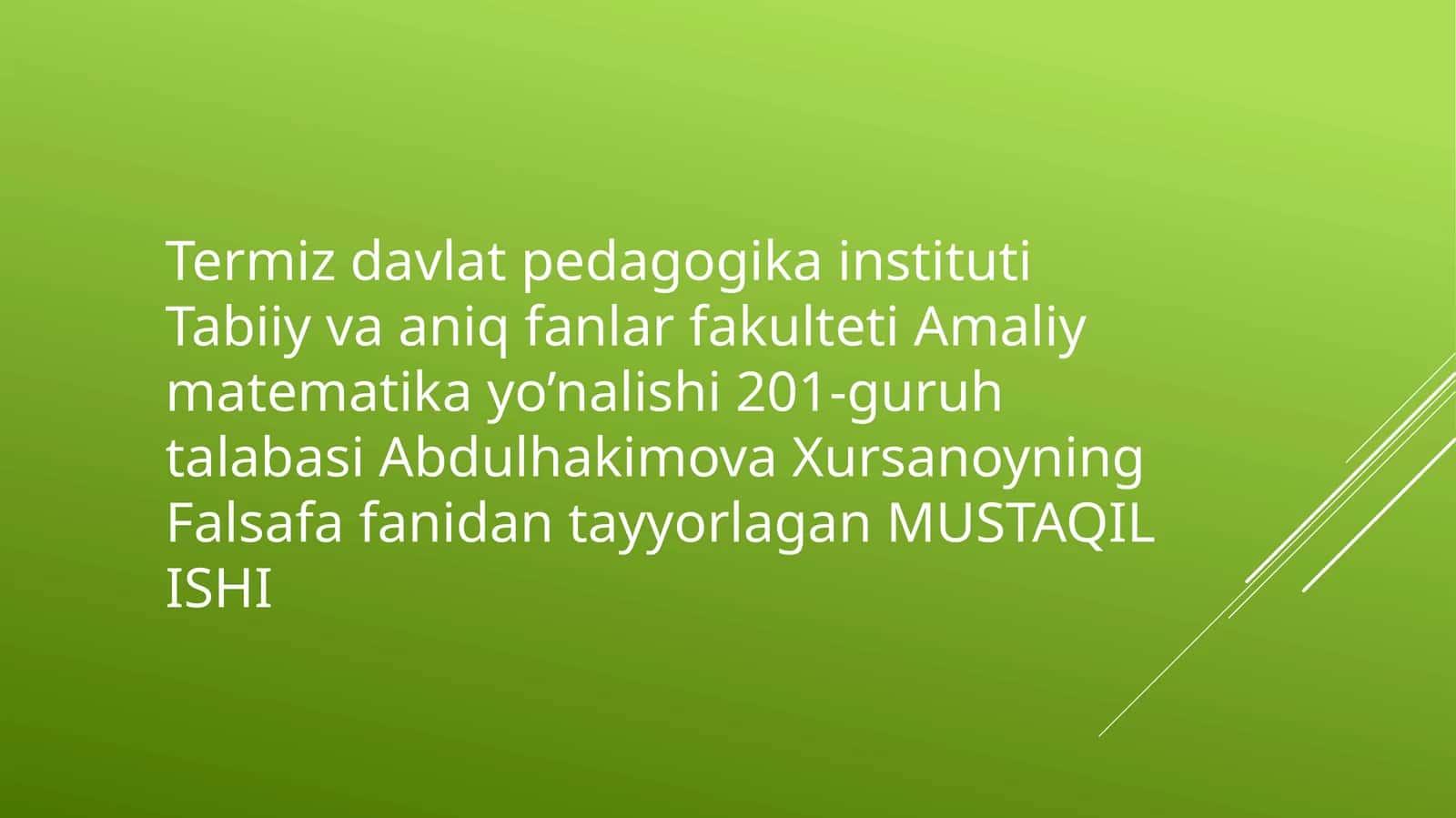 Noklassik ontologiya ning yo'nalishlari va mohiyati