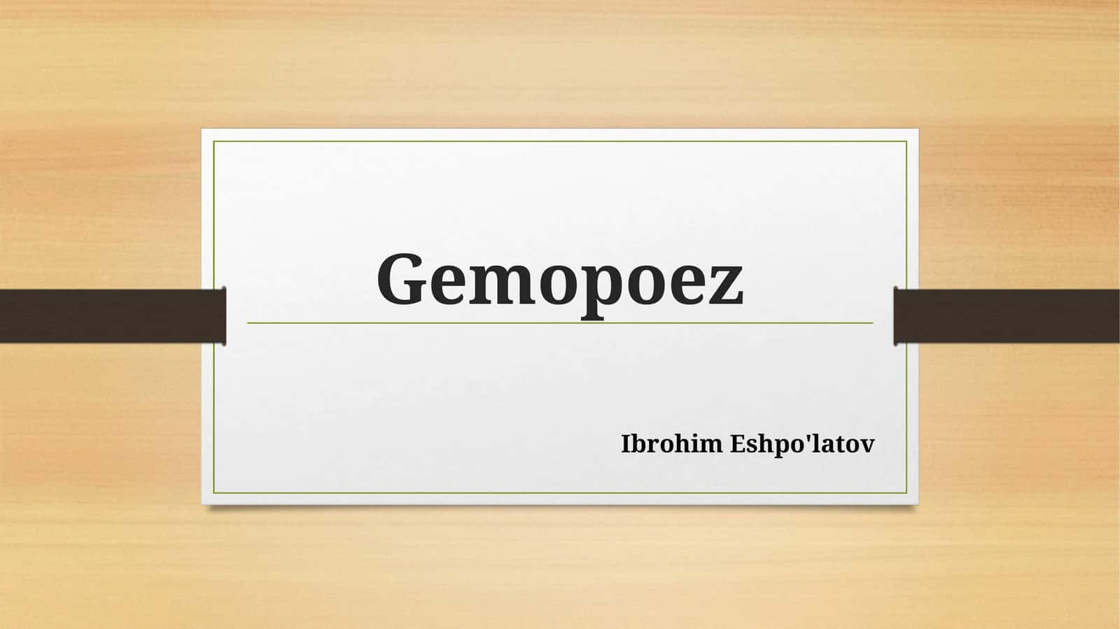 Gemopoez