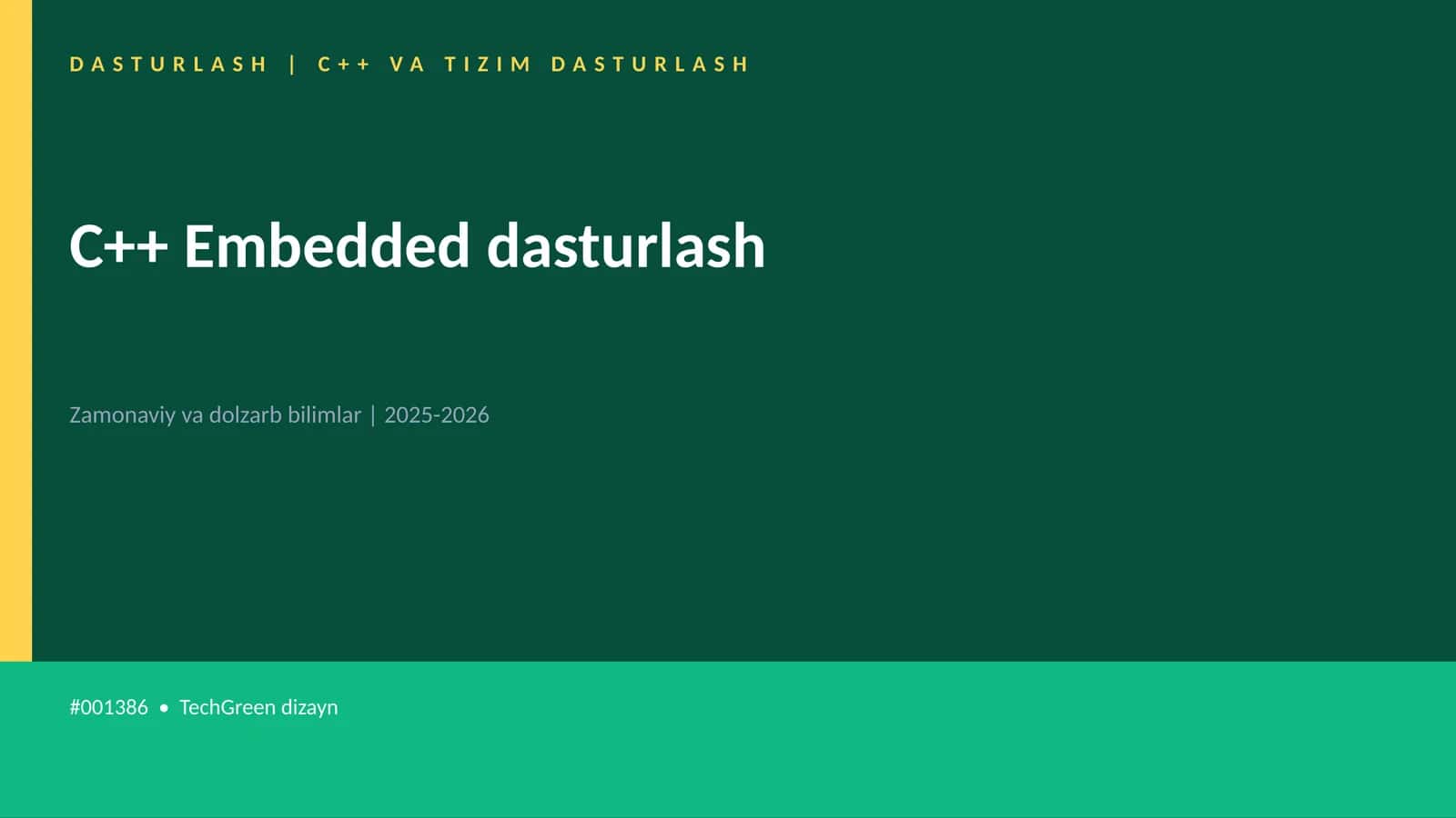 C++ Embedded dasturlash