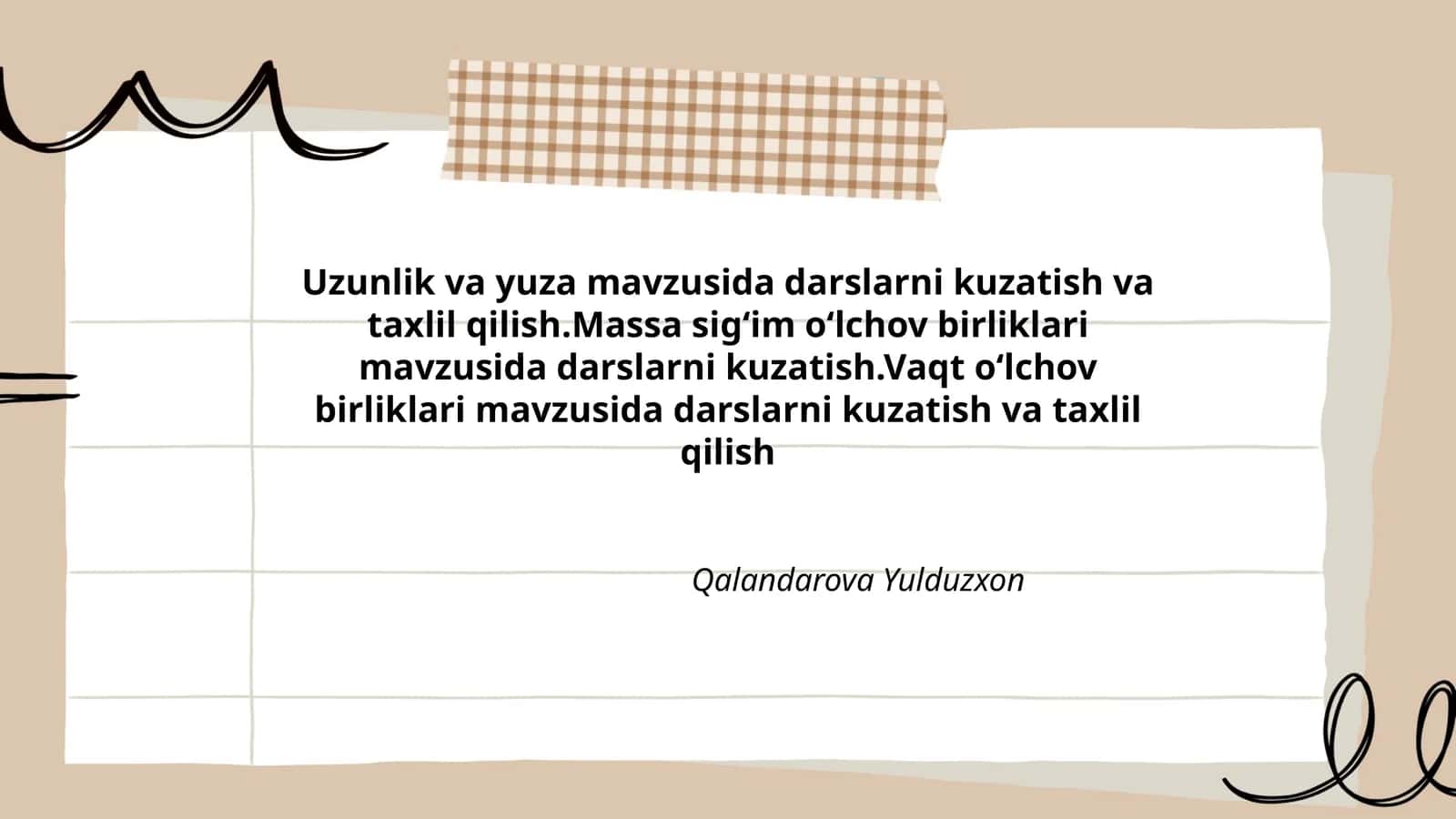 Qalandarova Yulduzxon
