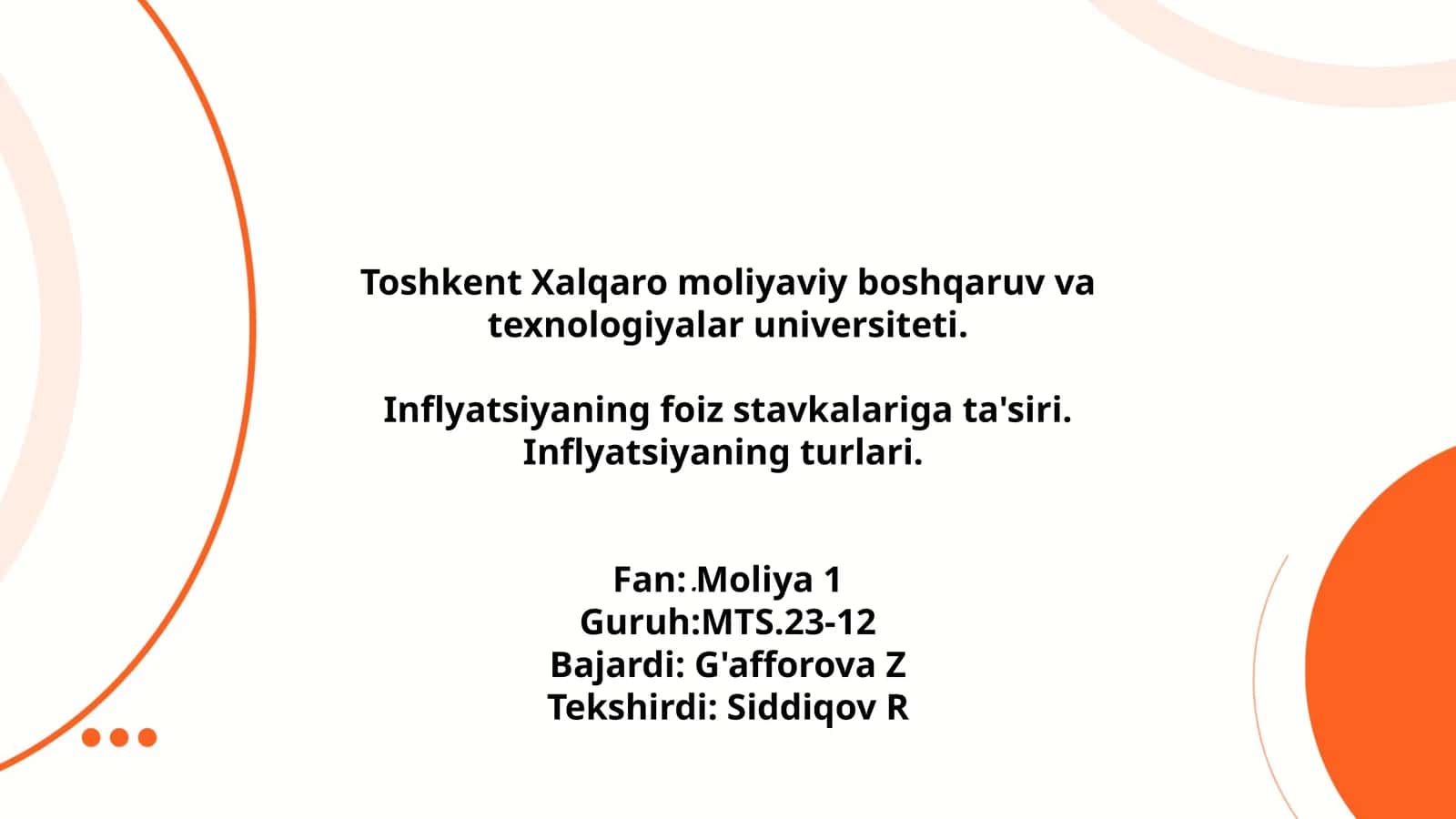 Inflyatsiyaning foiz stavkalariga ta'siri va turlari