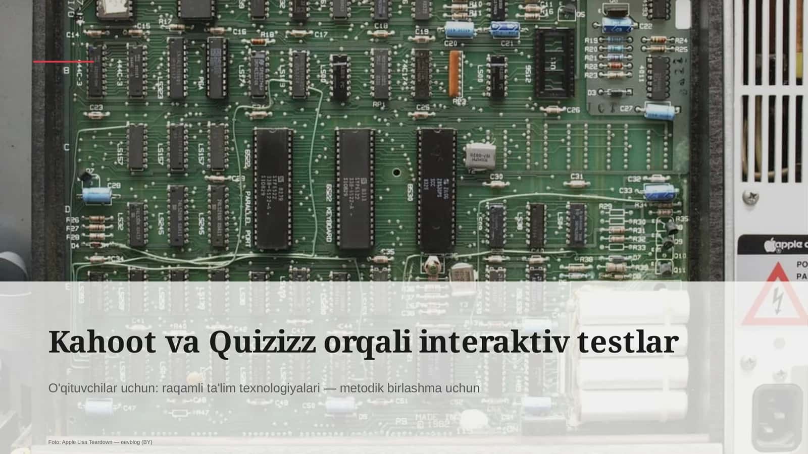 O'qituvchilar uchun: raqamli ta'lim texnologiyalari — metodik birlashma uchun