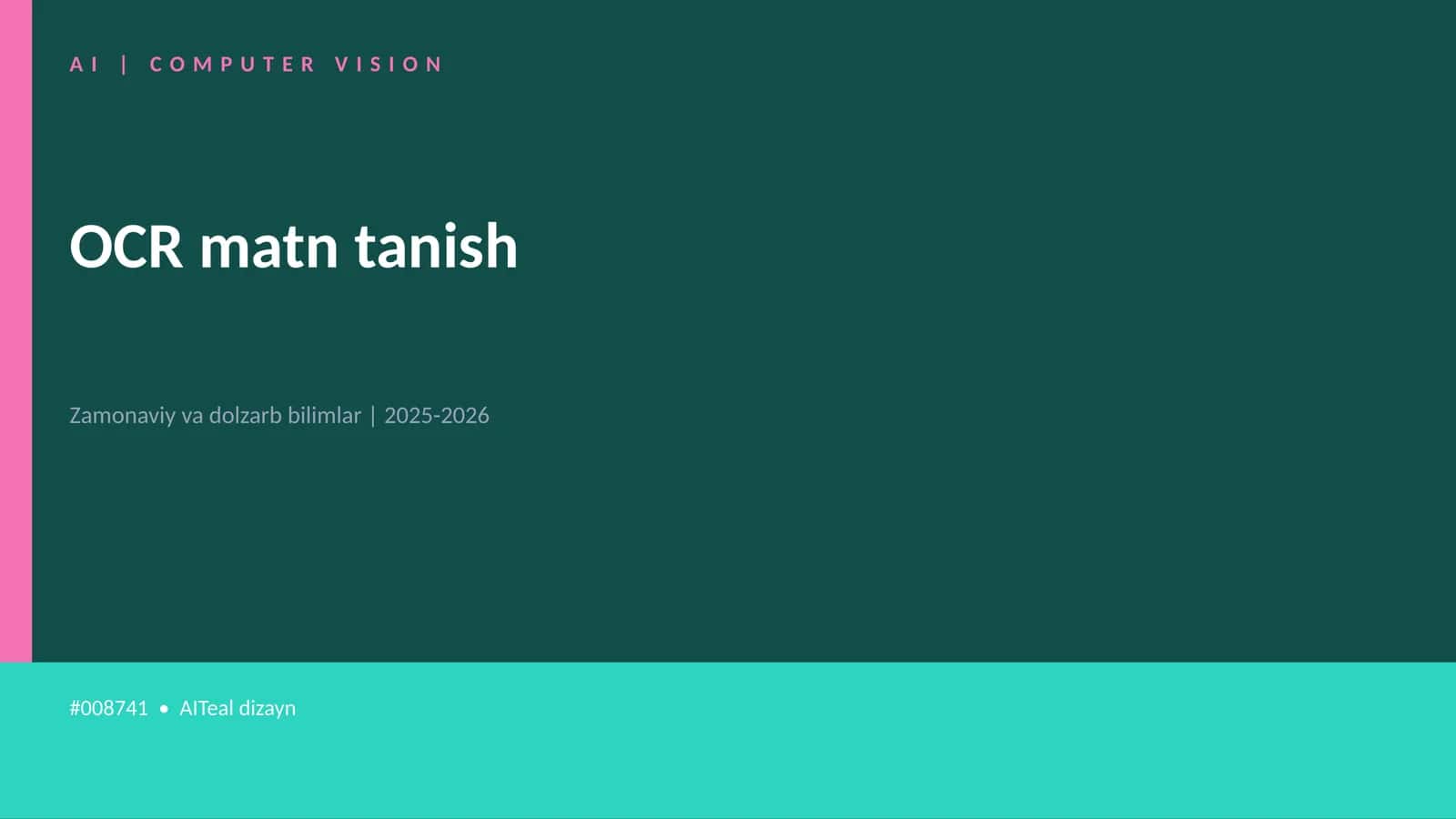 OCR matn tanish