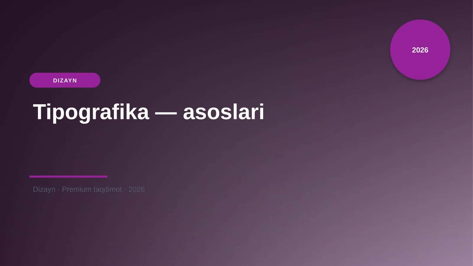 Tipografika — asoslari