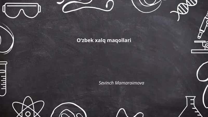 Oʻzbek xalq maqollari