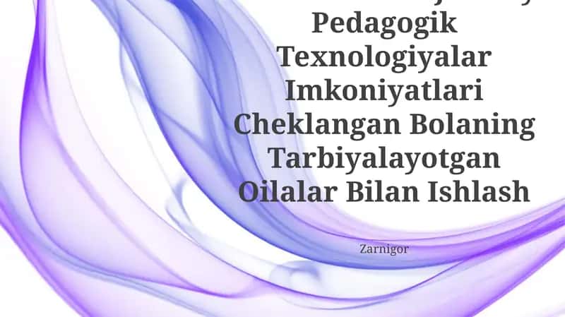 Ijtimoiy Pedagogik Texnologiyalar Imkoniyatlari