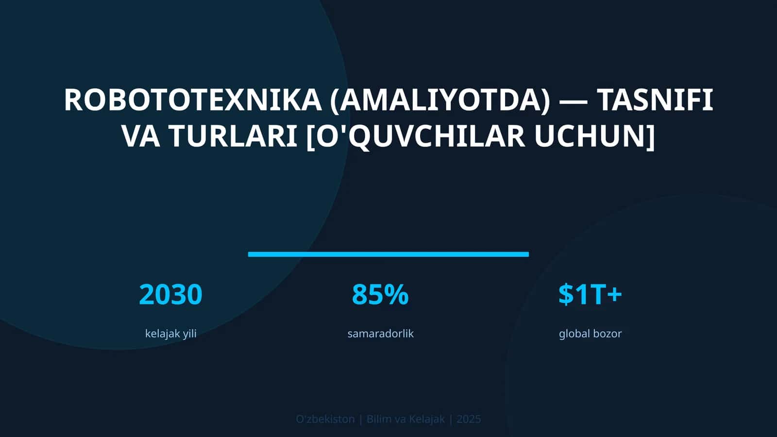 Robototexnika (amaliyotda) — tasnifi va turlari [o'quvchilar uchun]