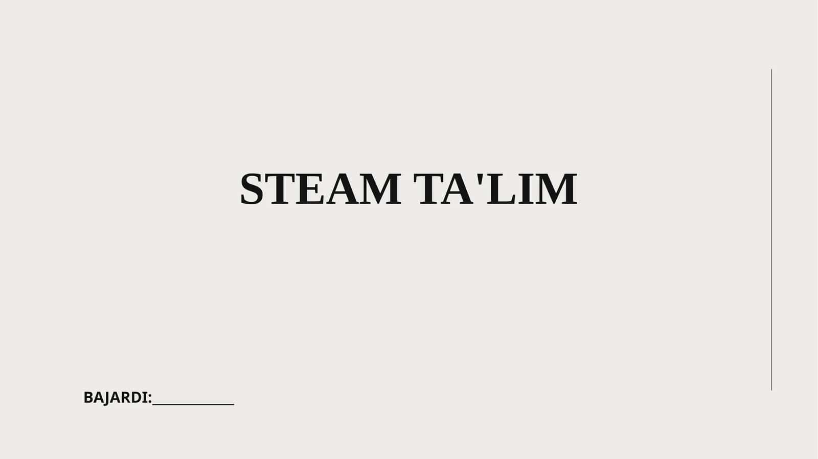 STEAM TA'LIM