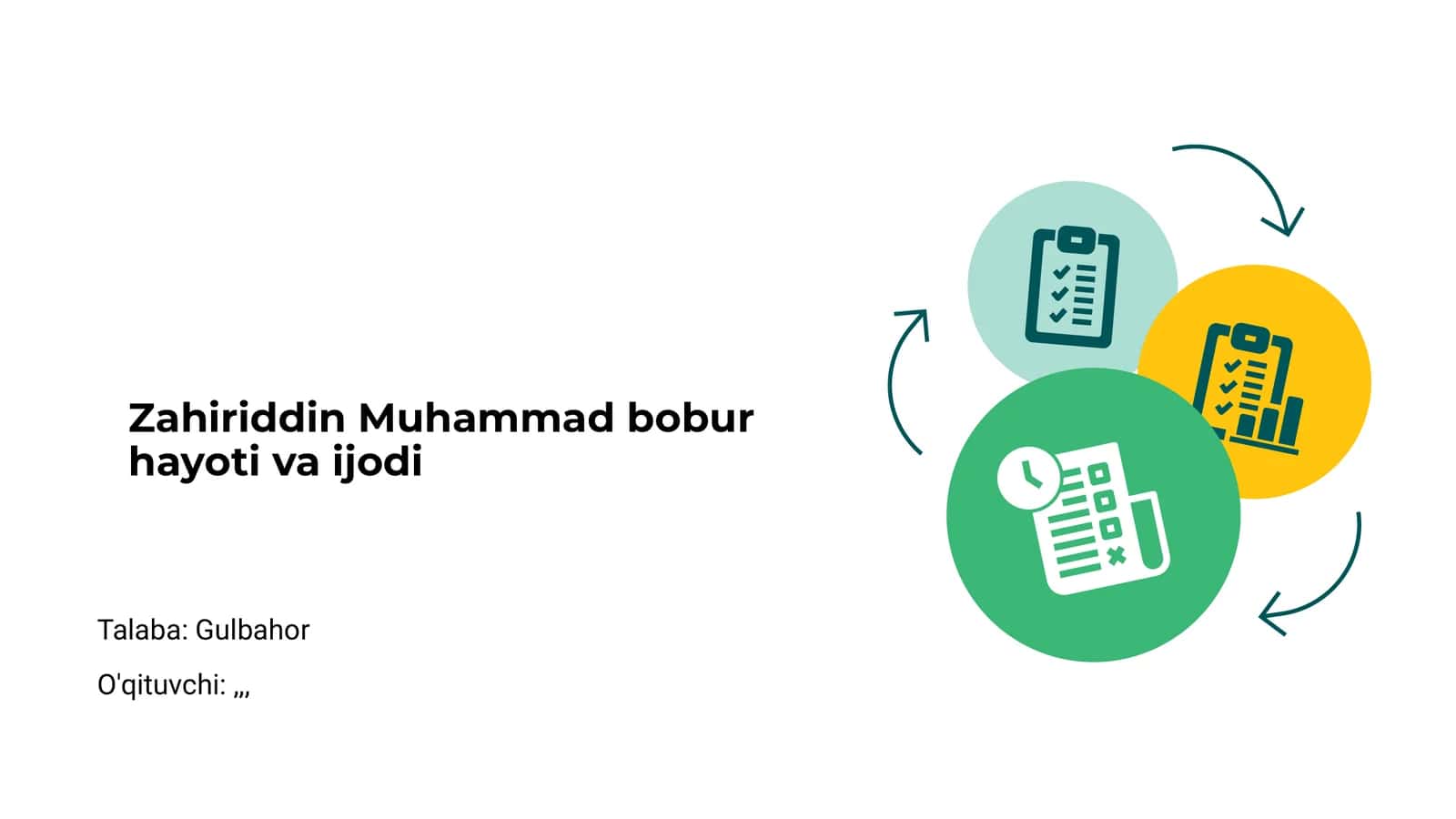 Zahiriddin Muhammad Bobur hayoti va ijodi