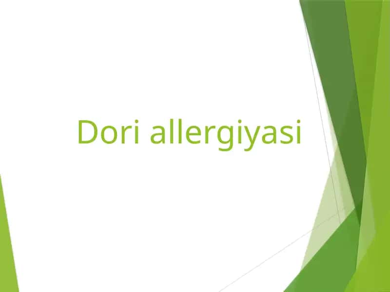 Dori allergiyasi