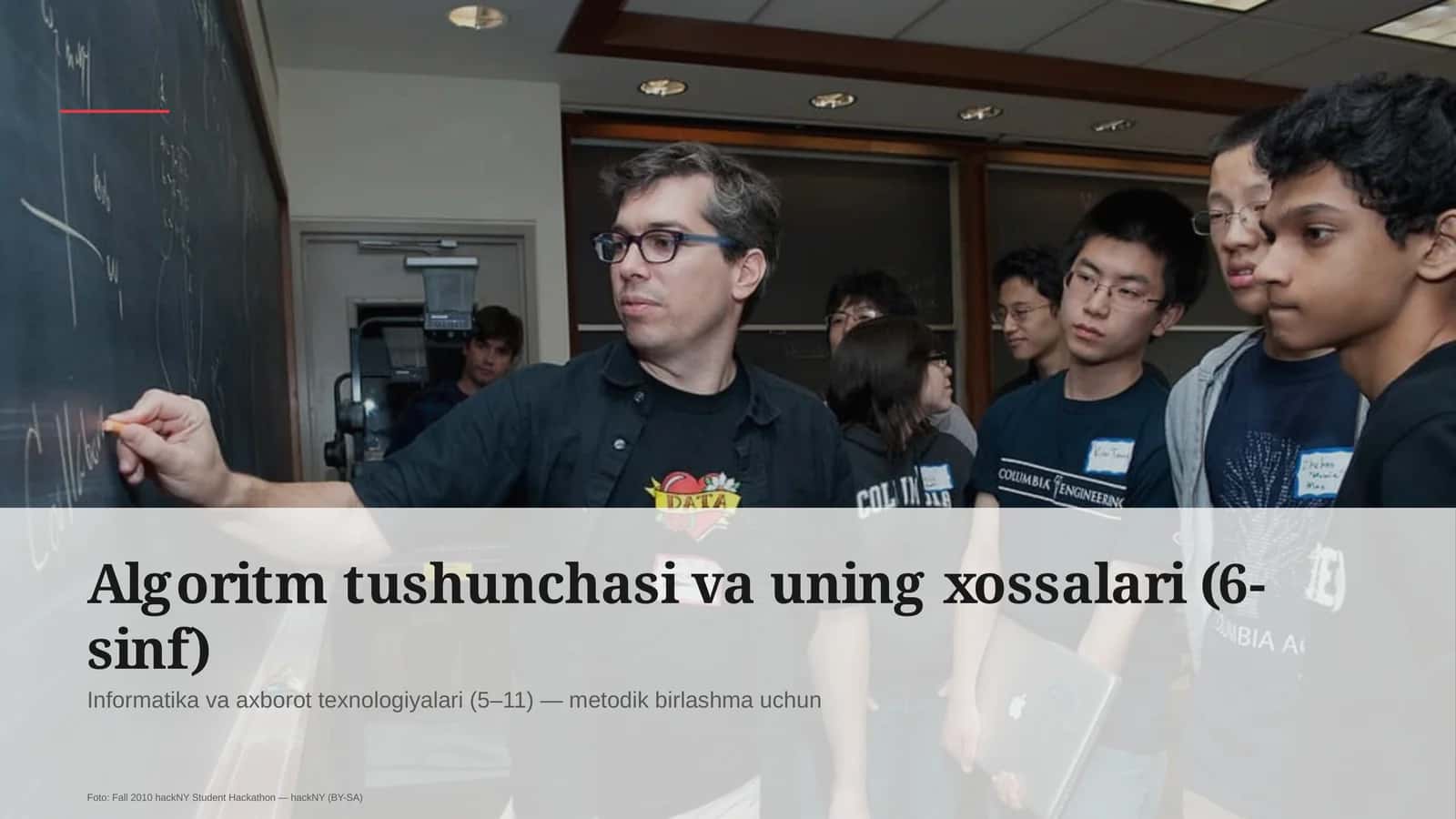 Algoritm tushunchasi va uning xossalari (6-sinf)