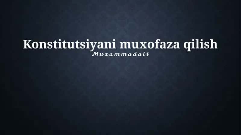Konstitutsiyani muxofaza qilish