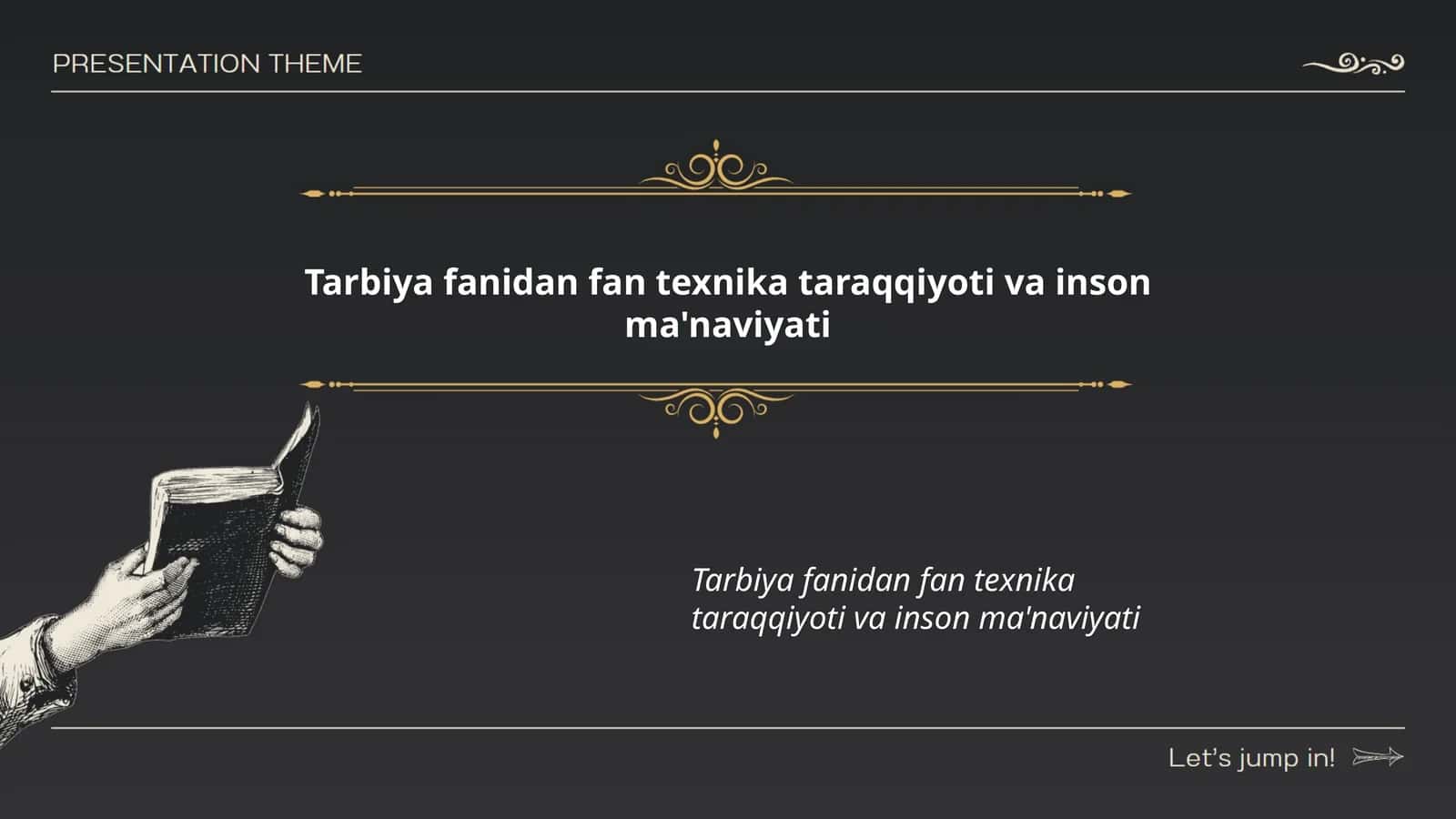 Tarbiya fanidan fan texnika taraqqiyoti va inson ma'naviyati