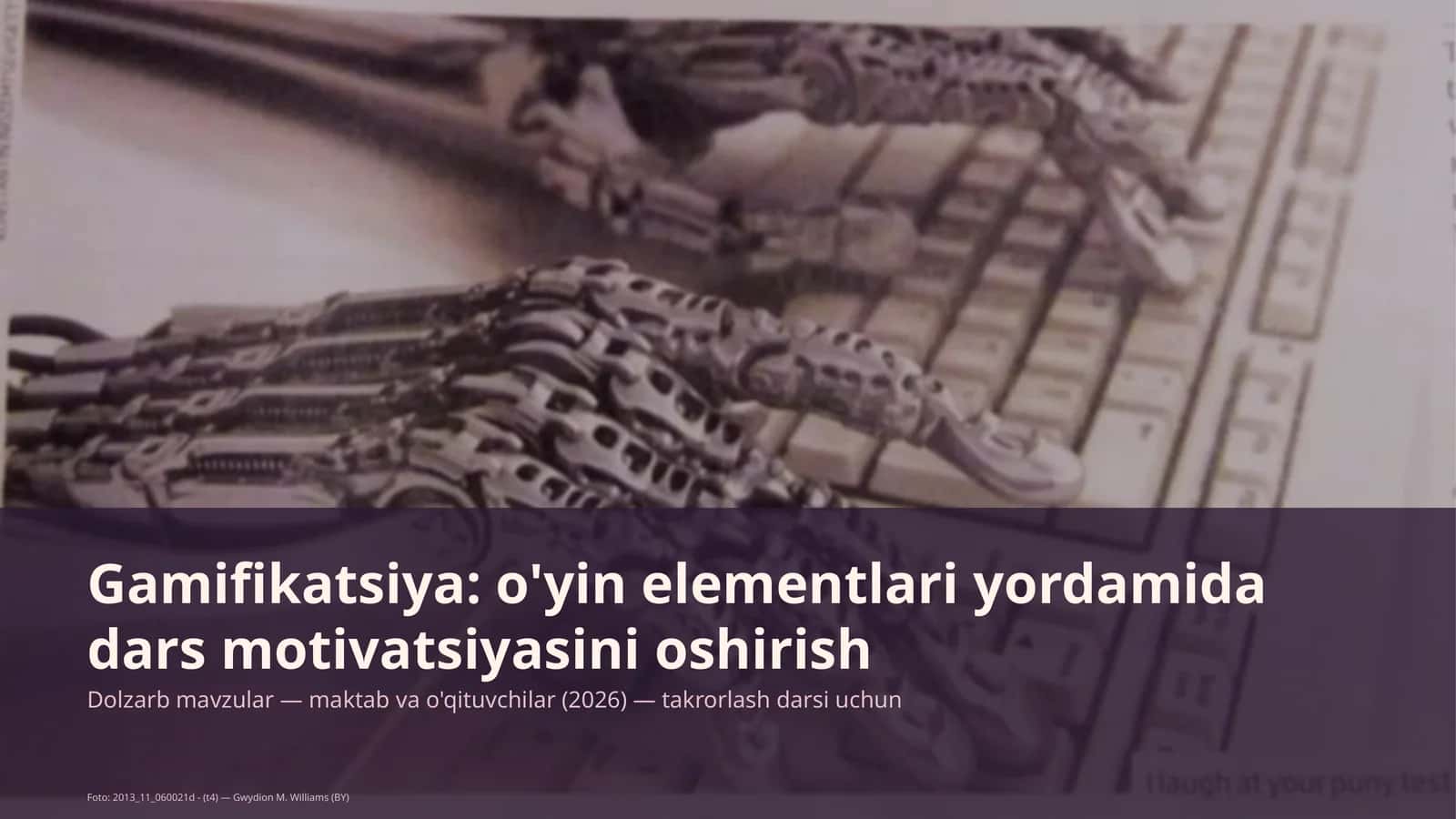 Gamifikatsiya: o'yin elementlari yordamida dars motivatsiyasini oshirish