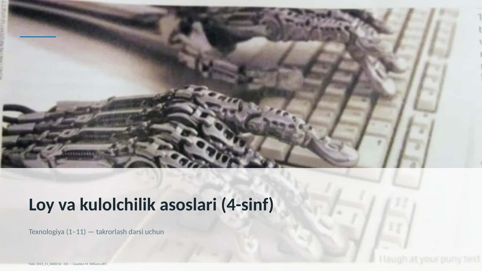 Loy va kulolchilik asoslari (4-sinf)