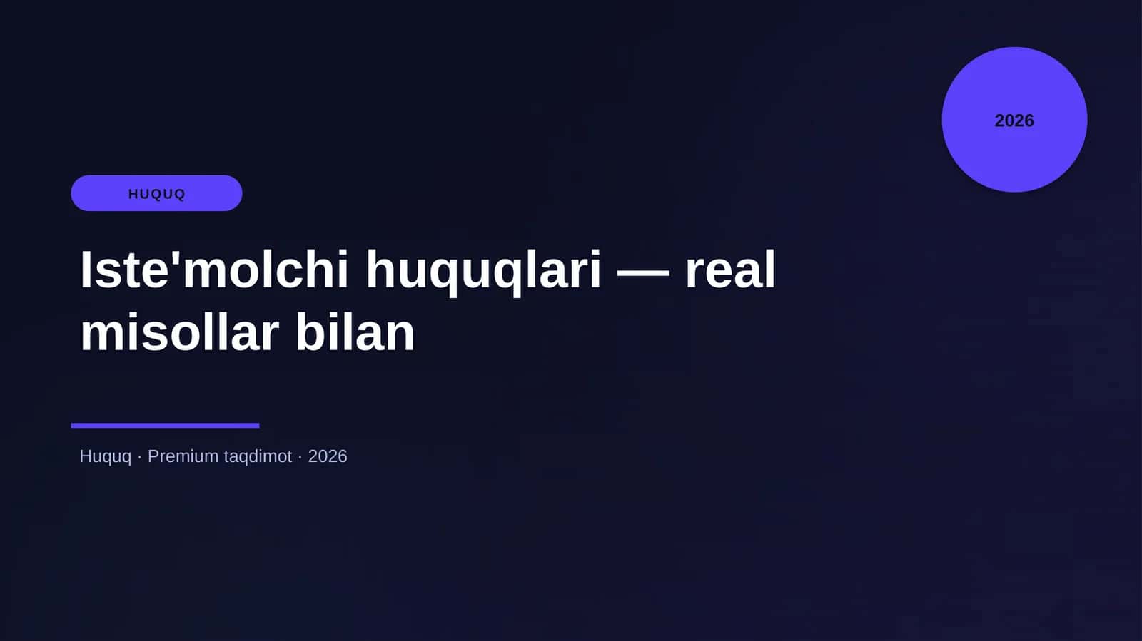 Iste'molchi huquqlari — real misollar bilan