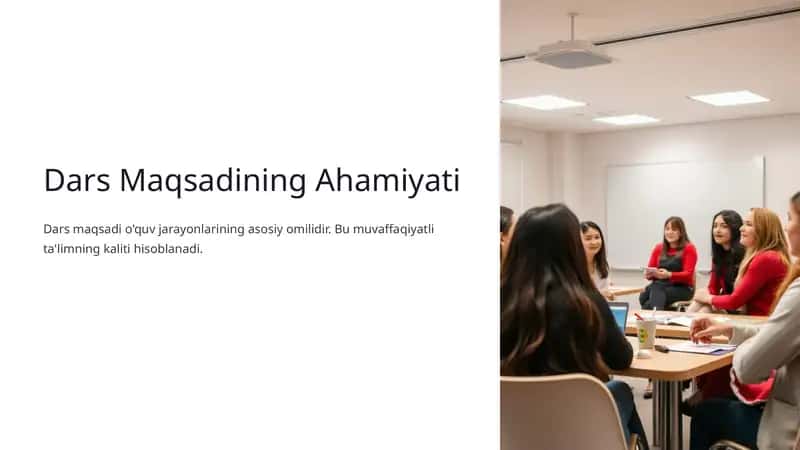 Dars Maqsadining Ahamiyati