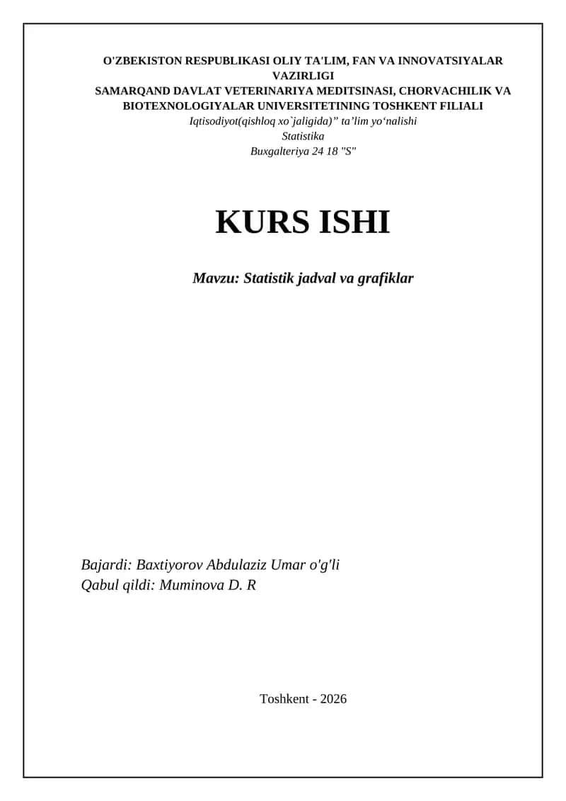 Statistik jadval va grafiklar