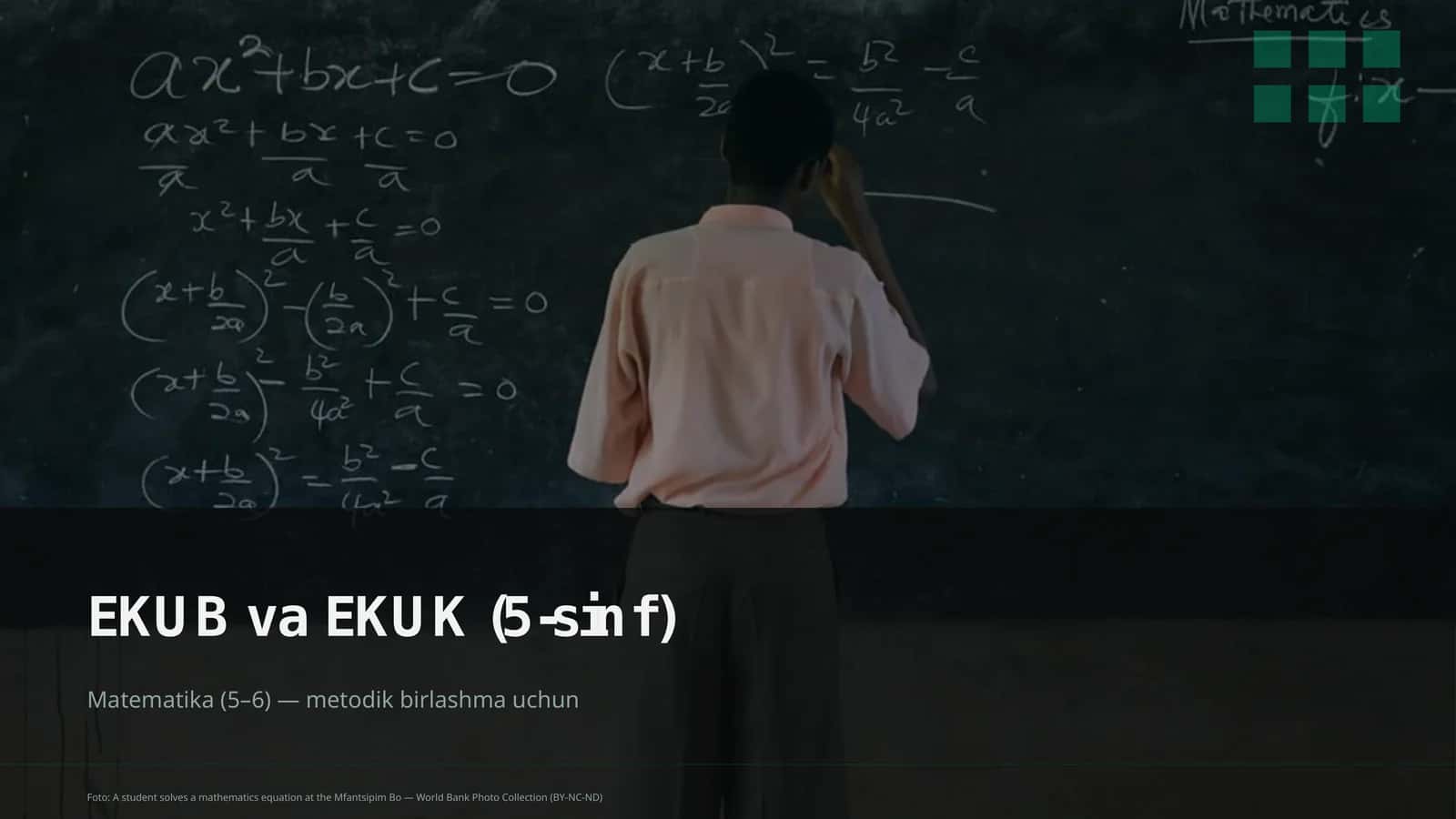 EKUB va EKUK (5-sinf)