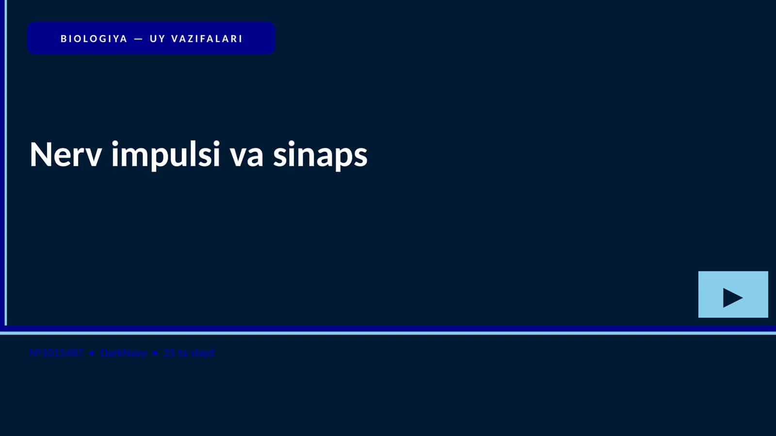 Nerv impulsi va sinaps