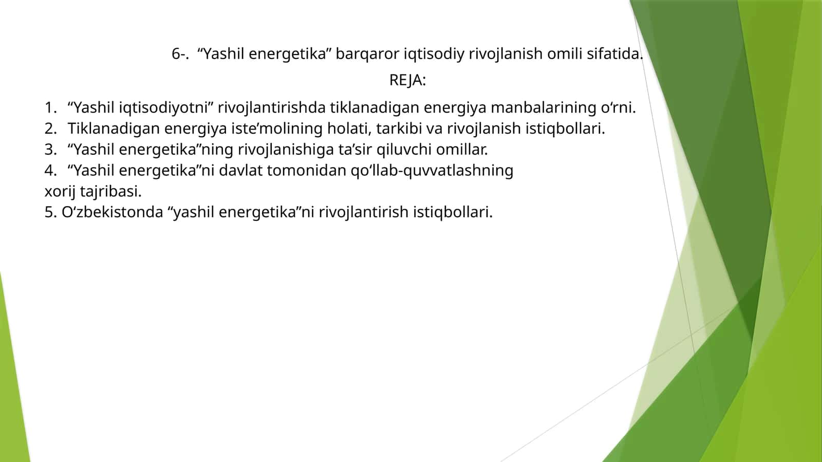 Yashil energetika